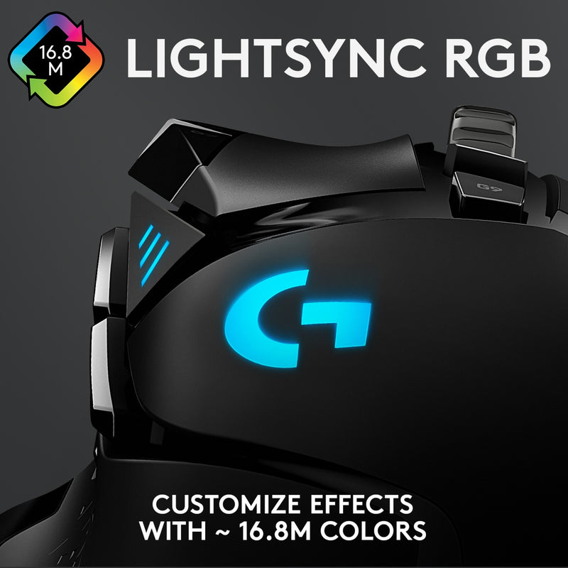 Load image into Gallery viewer, Logitech g502 hero high performance gaming mouse (zwart, 100 - 25.600 dpi, rgb leds)