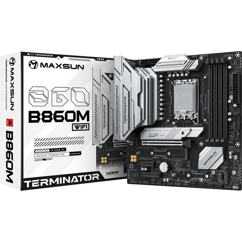 Afbeelding laden in galerijviewer, Maxsun ms-terminator b860m wifi socket 1851 moederbord (zwart, raid, 2.5 gb-lan, wlan, bt, sound, µatx)