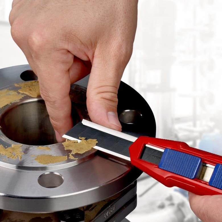 ギャラリービューアに画像をロードする, Knipex cutix universele mes stanleymes (rood blauw, incl. 2 mesbladen)