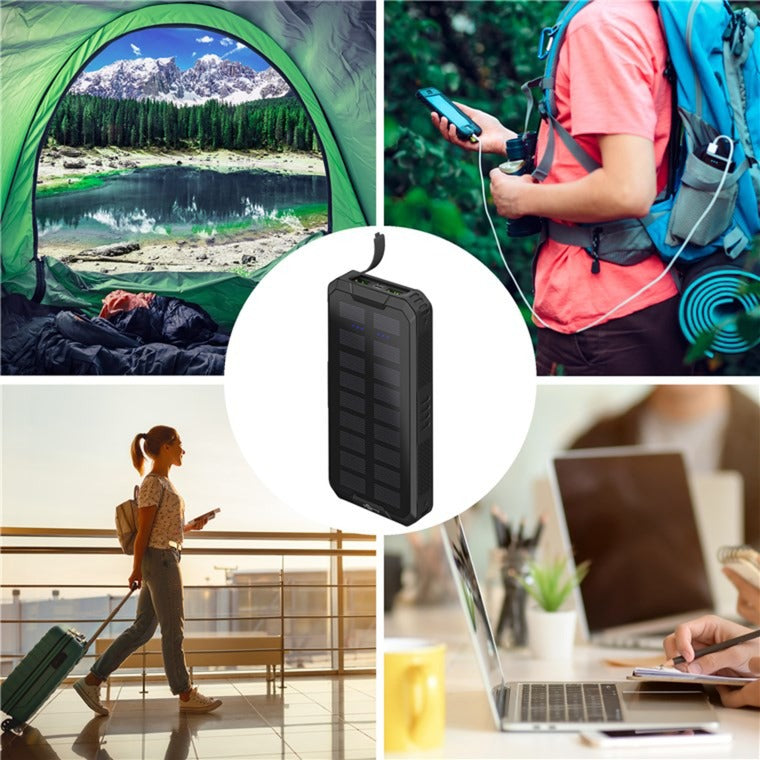 Load image into Gallery viewer, Goobay outdoor solar power bank 20,000 mah with power delivery powerbank (zwart)