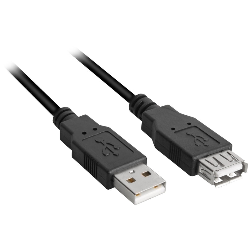 Load image into Gallery viewer, Sharkoon usb 2.0 verlengkabel (zwart, 3 meter, dubbele afscherming)
