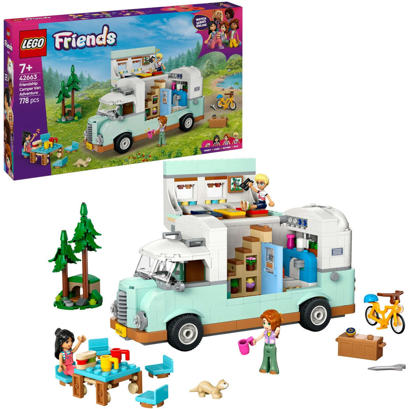 Afbeelding laden in galerijviewer, Lego friends - camperavontuur met vrienden constructiespeelgoed (42663)