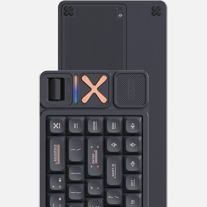 Chargez l'image dans la visionneuse de la galerie, Iqunix magi65 pro shadow black rgb mechanisch gaming toetsenbord (zwart, us lay-out (qwerty), iqunix gold red, 65%, rgb leds, hot-swappable, pbt, 2.4ghz | bluetooth 5.1 | usb-c)