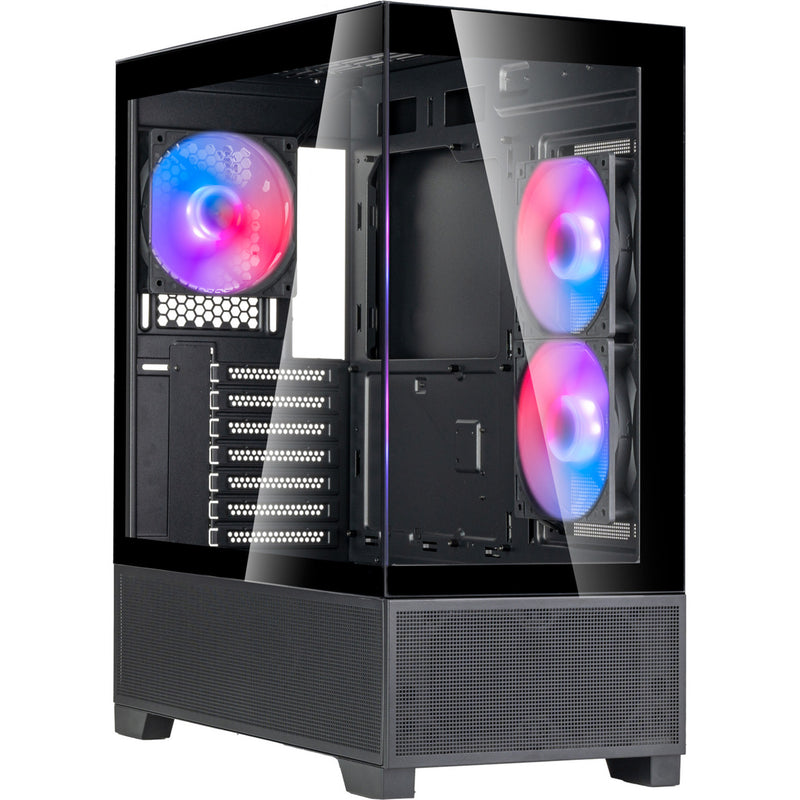 Load image into Gallery viewer, Silverstone lucid 05 mini tower behuizing (zwart | 2x usb-a | 1x usb-c | rgb | tempered glass)
