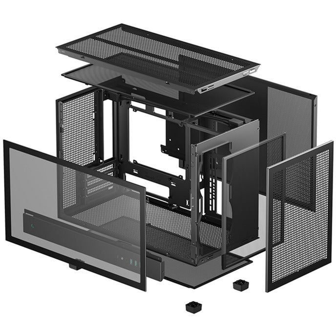 Afbeelding laden in galerijviewer, Deepcool ch260 mini tower behuizing (zwart | 2x usb-a | 1x usb-c | tempered glass)