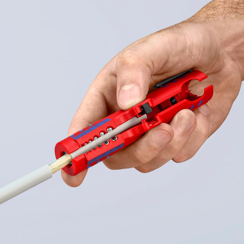 Load image into Gallery viewer, Knipex universele kabelstripper 1685125sb kabelstrip- ontmantelingsgereedschap (rood blauw)