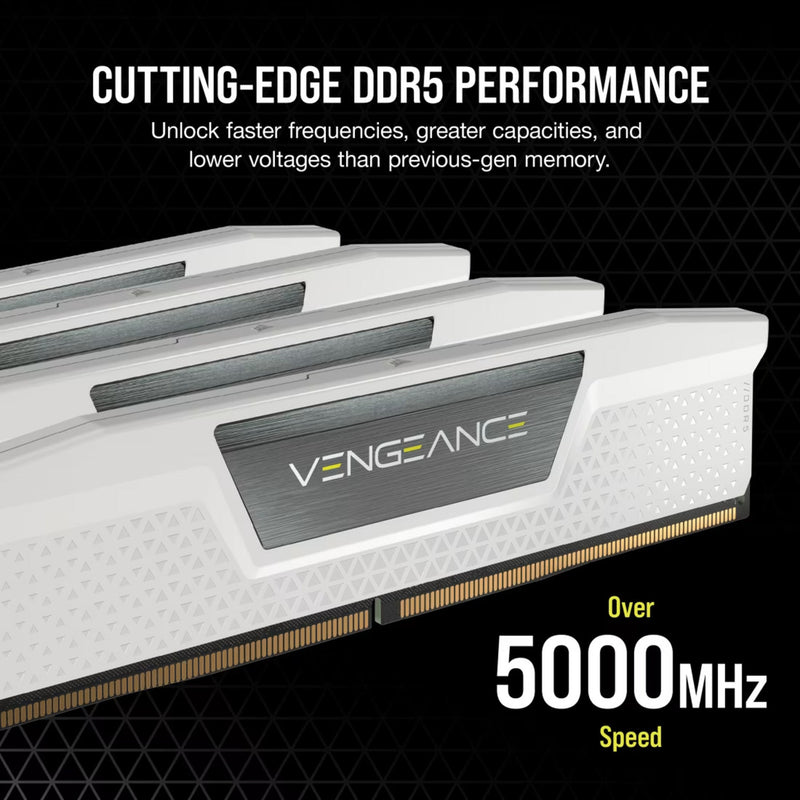 Afbeelding laden in galerijviewer, Corsair vengeance 32 gb ddr5-6000 (2x 16 gb) werkgeheugen (wit, cmk32gx5m2d6000z38w, xmp, expo)
