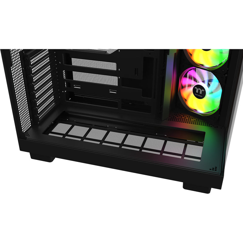 Load image into Gallery viewer, Thermaltake view 380 xl ws argb midi tower behuizing (zwart houtkleur | 2x usb-a | 1x usb-c | rgb | tempered glass)
