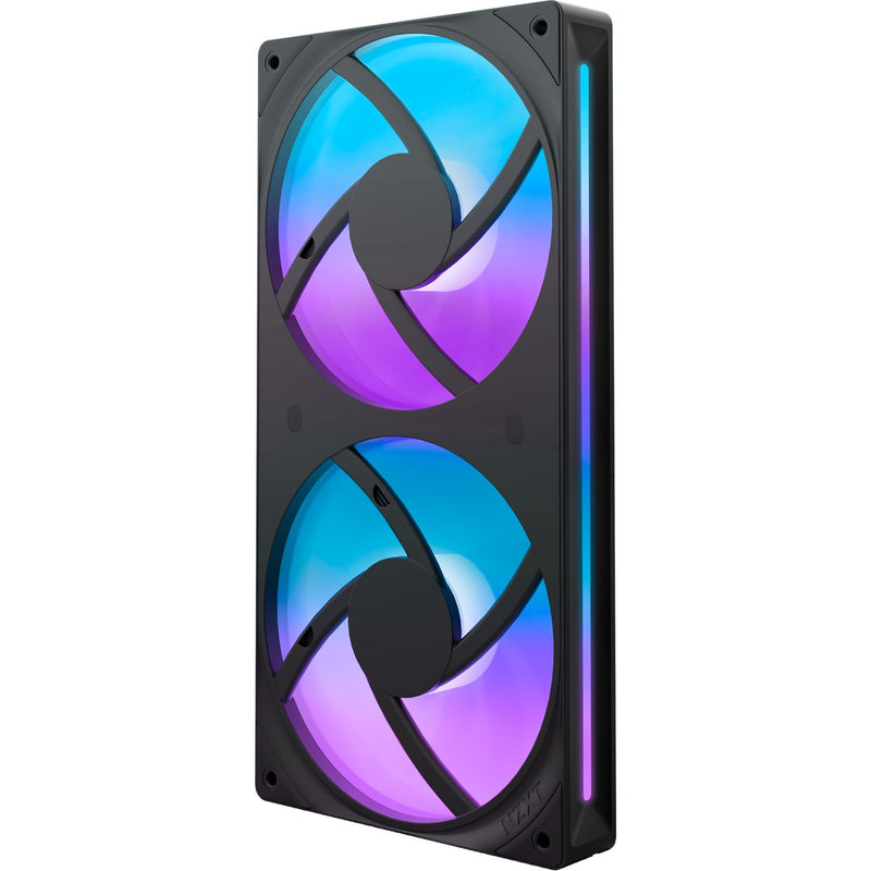 Afbeelding laden in galerijviewer, Nzxt f240 rgb core case fans (zwart, 2 stuks, 240 x 120 x 26 mm)