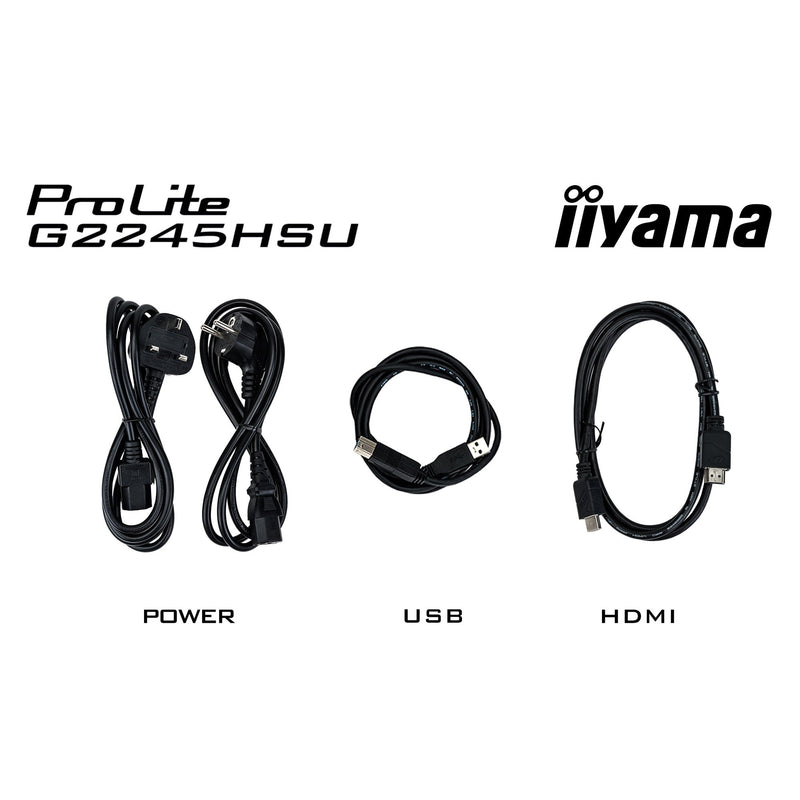 Load image into Gallery viewer, Iiyama g-master black hawk g2245hsu-b2 22 gaming monitor (zwart, hdmi, displayport, 2x usb-a, usb-b)