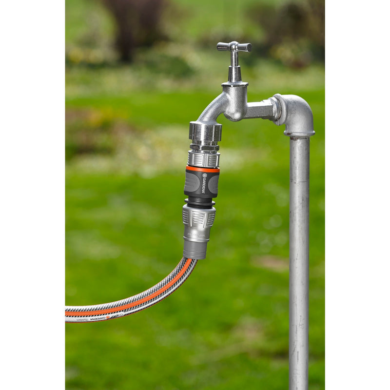 Load image into Gallery viewer, Gardena premium slangstuk 13 mm (1 2 ) - 15 mm (5 8 ) (grijs zilver, 18255-20)