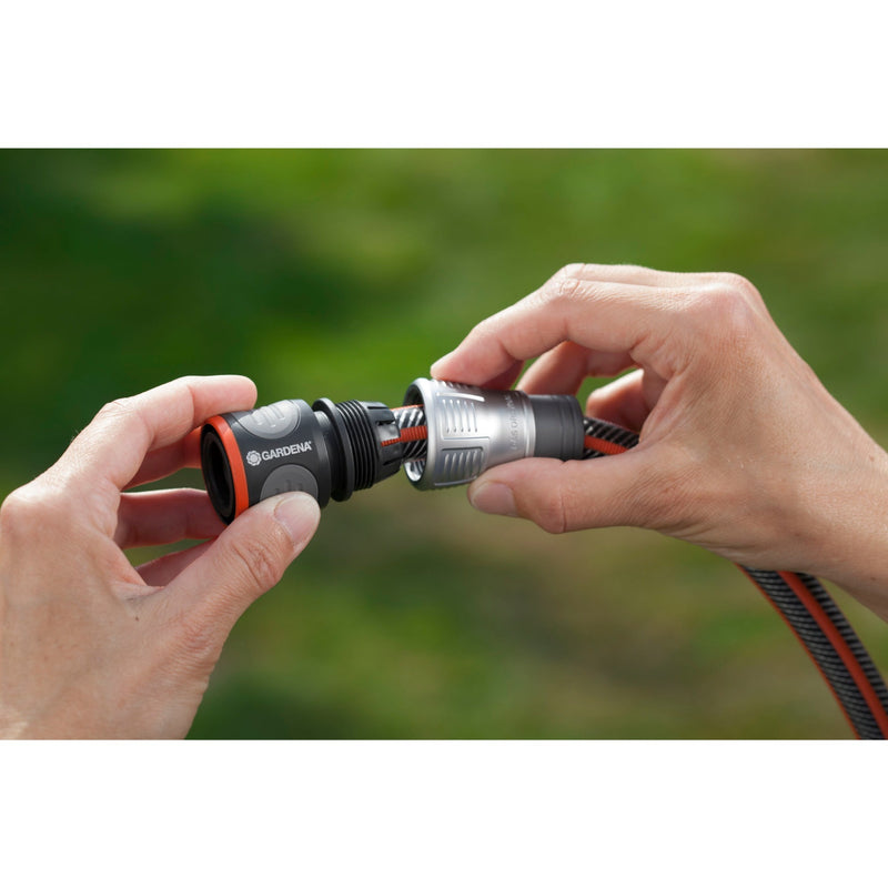 Load image into Gallery viewer, Gardena premium slangstuk 13 mm (1 2 ) - 15 mm (5 8 ) (grijs zilver, 18255-20)