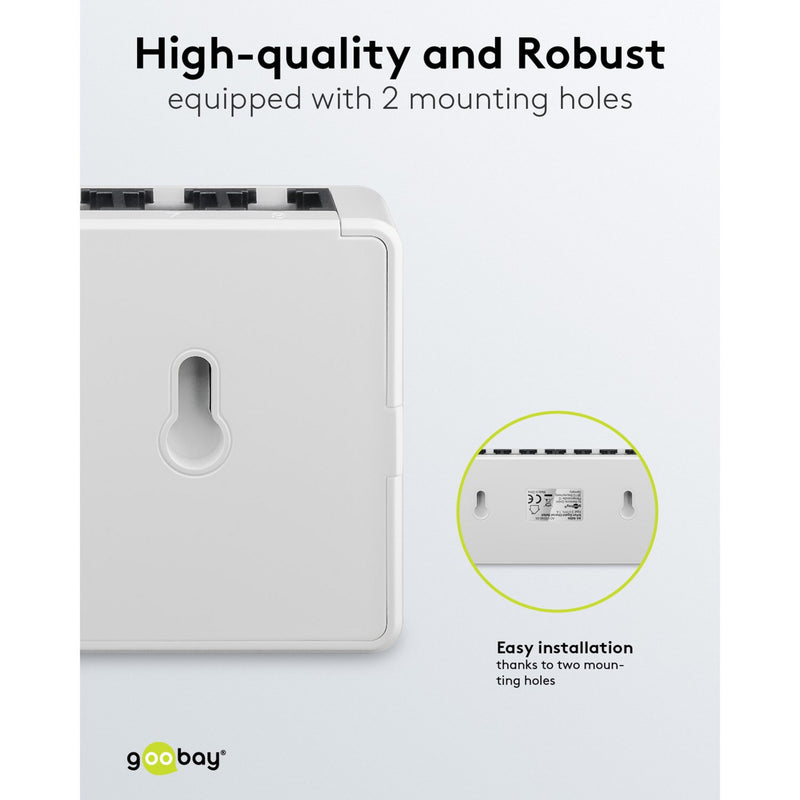 ギャラリービューアに画像をロードする, Goobay 8-poort gigabit ethernet switch (wit)