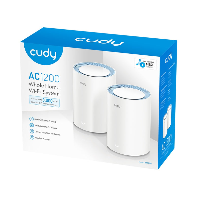 Load image into Gallery viewer, Cudy ac1200 mesh wi-fi system (2-pack) mesh router (wit)