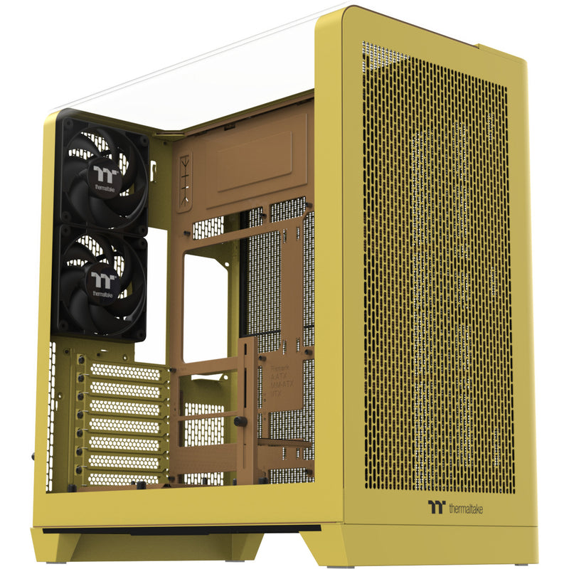 Load image into Gallery viewer, Thermaltake view 390 air butter caramel midi tower behuizing (geel | 2x usb-a | 1x usb-c | tempered glass)