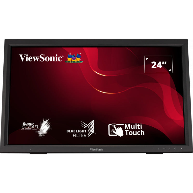 Chargez l'image dans la visionneuse de la galerie, Viewsonic ir touch monitor td2423 24 (zwart, 1x hdmi, vga, dvi-d, usb-a, usb-b)