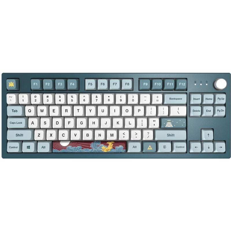 Load image into Gallery viewer, Montech mkey freedom tkl, toetsenbord (donkerblauw wit, us lay-out, gateron g pro brown, tkl, hot-swappable, rgb, pbt)