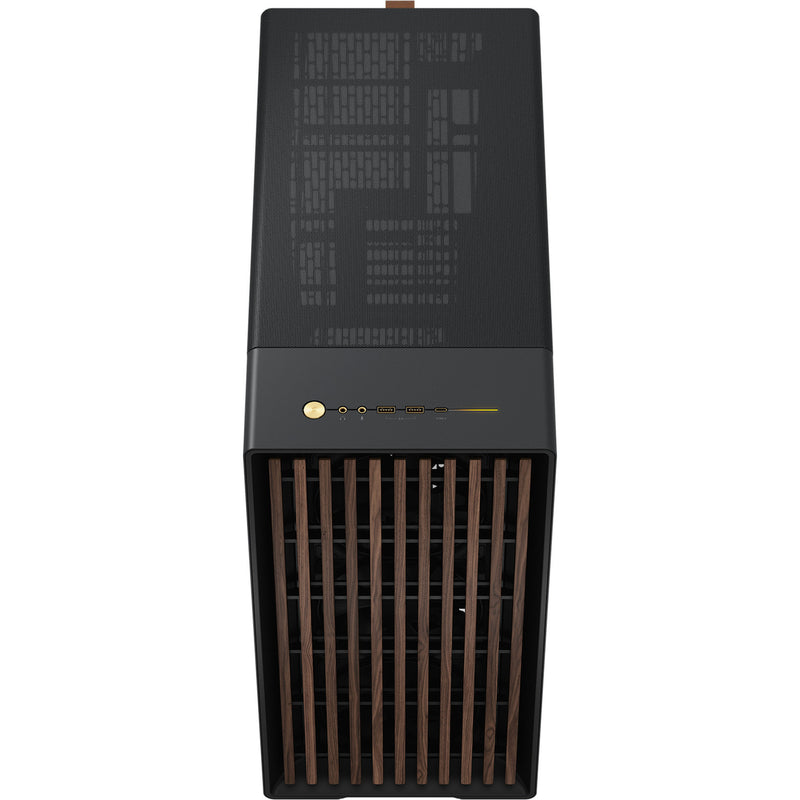 Afbeelding laden in galerijviewer, Fractal design north xl rc charcoal black tg dark midi tower behuizing (zwart houtkleur | 2x usb-a | 1x usb-c | tempered glass)