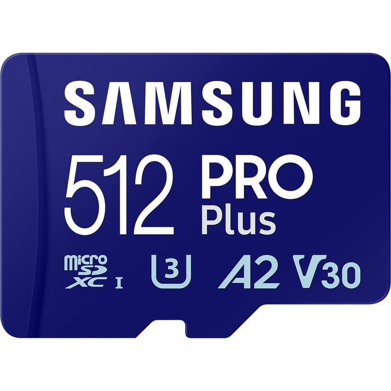 Laden Sie das Bild in Galerie -Viewer, Samsung pro plus 512 gb microsdxc (2023) geheugenkaart (blauw, uhs-i u3, class 10, v30, a2)