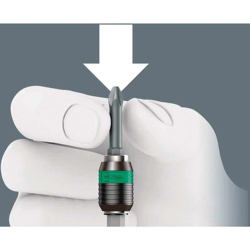 Load image into Gallery viewer, Wera kraftform kompakt 838 ra-r m imperial set 1 bitset (zwart groen, 15‑delig)