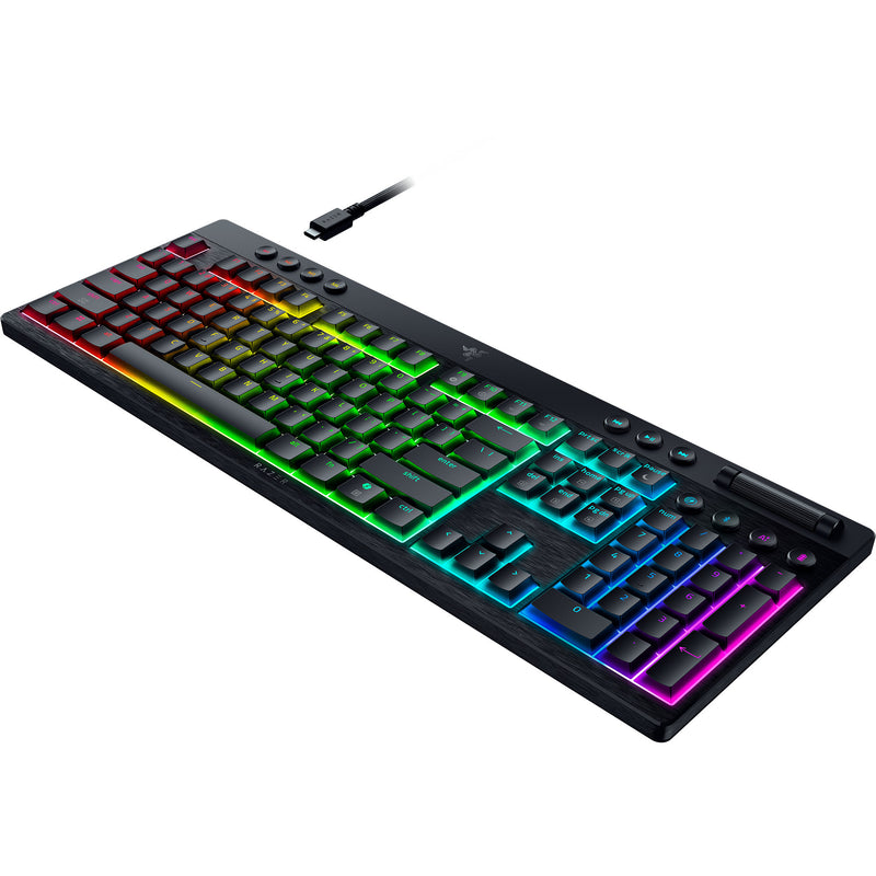 ギャラリービューアに画像をロードする, Razer blackwidow v4 hyperspeed mechanisch gaming toetsenbord (zwart, us lay-out (qwerty), low-profile green , 100%, double-shot pbt)