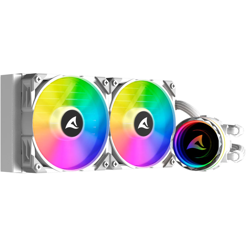 Load image into Gallery viewer, Sharkoon s80 rgb white waterkoeling (wit, 4-pins pwm fan-connector)