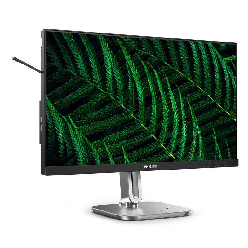 Chargez l'image dans la visionneuse de la galerie, Philips 24b2g5200 23.8 monitor (zilver zwart, vga, hdmi, displayport, usb, audio, 100 hz)