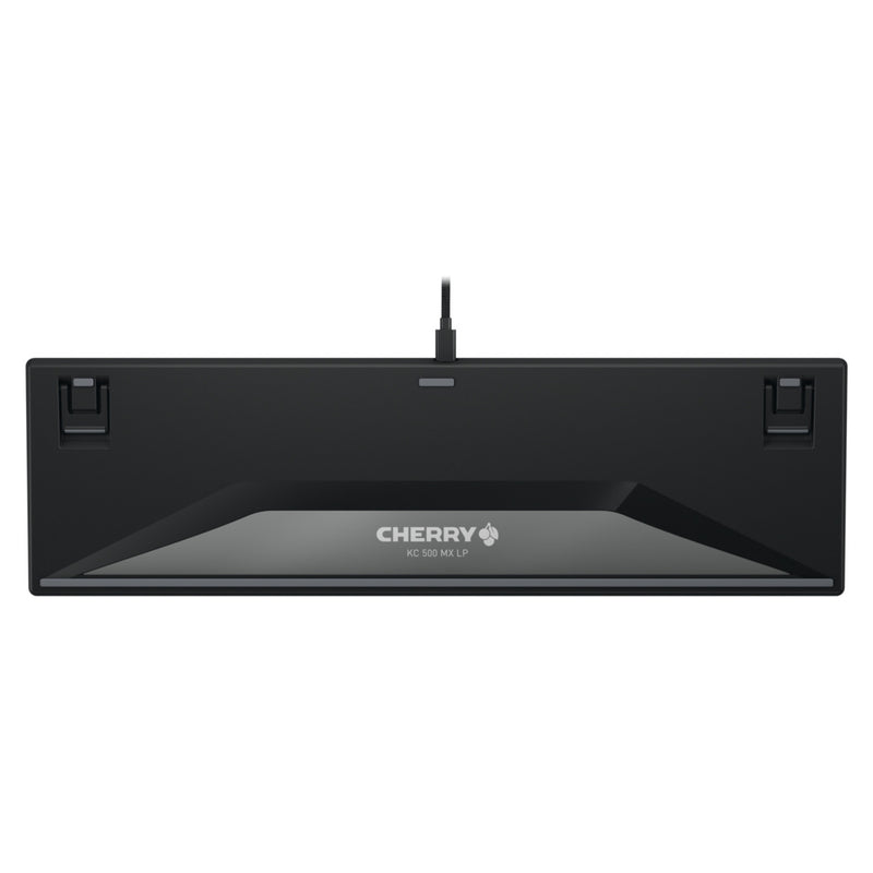Load image into Gallery viewer, Cherry kc 500 mx lp mechanisch toetsenbord (zwart, us lay-out (qwerty), mx low profile 2.0 ivory, 100%, white leds, pbt keycaps)