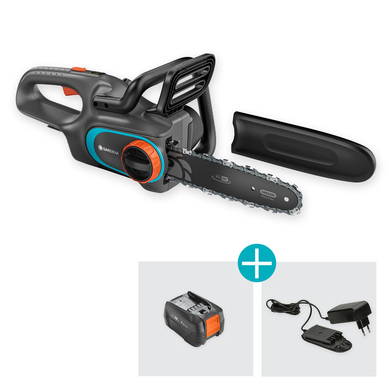 Load image into Gallery viewer, Gardena accukettingzaag powersaw 250 18v solo (grijs turquoise, accu en oplader niet inbegrepen, power for all alliance)