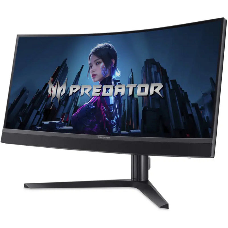 Load image into Gallery viewer, Acer predator x34 v3 34 curved ultrawide gaming monitor (zwart, 180 hz, hdmi, displayport, usb, audio, amd free-sync)