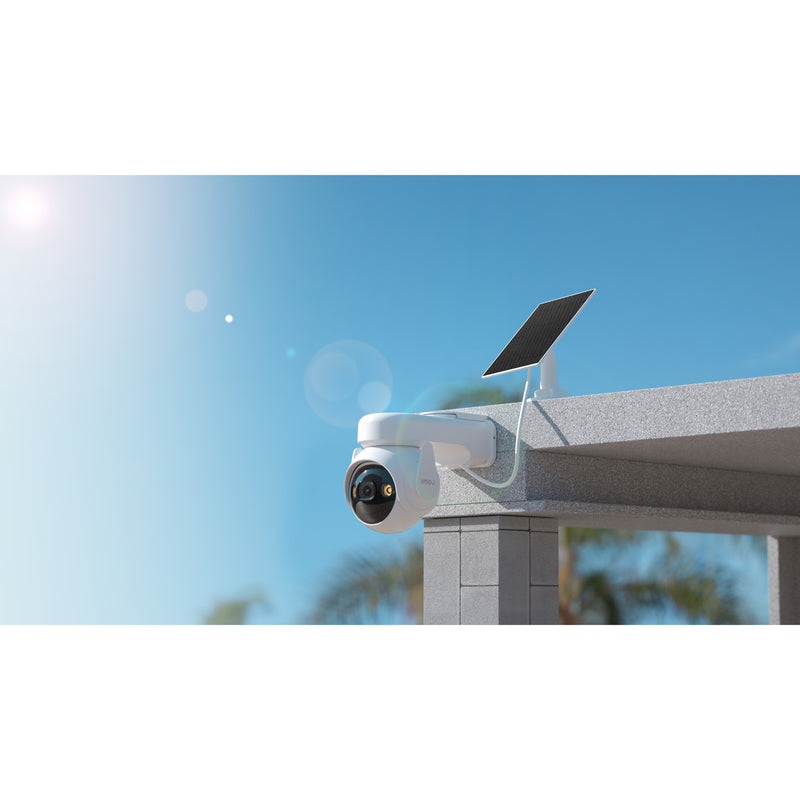 Cargue la imagen en el visor de la galería, Imou cell pt lite met solar panel beveiligingscamera (wit, 2k, 3mp, 5000 mah batterij)