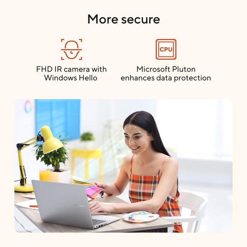 Afbeelding laden in galerijviewer, Asus vivobook 14 m1407ga-ly012w 14 copilot+ laptop (zilver | ryzen 7 445 | radeon 840m | 16 gb | 512 gd ssd)