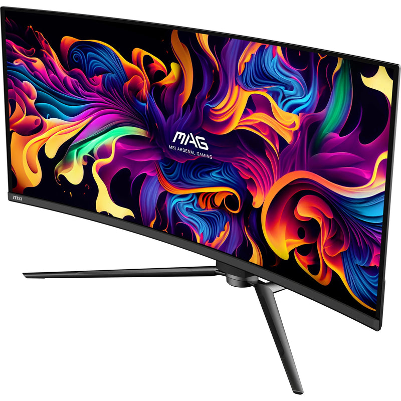 Load image into Gallery viewer, Msi mag 341cqp qd-oled 34 curved ultrawide gaming monitor (zwart, 2x hdmi, displayport, 2x usb-a, usb-b, usb-c, 175 hz)