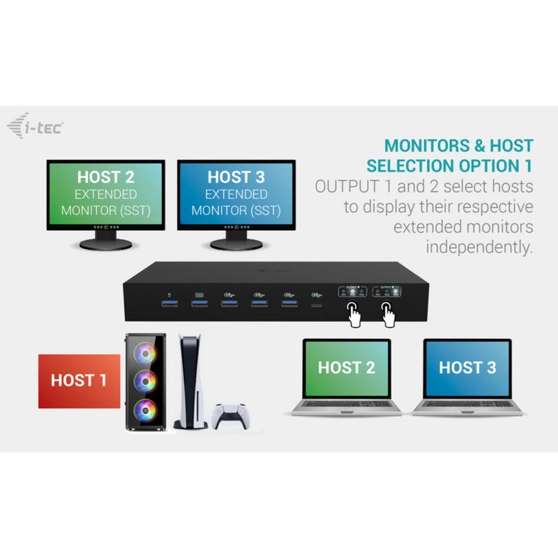 Chargez l'image dans la visionneuse de la galerie, I-tec usb-c kvm dock pro dockingstation (zwart)