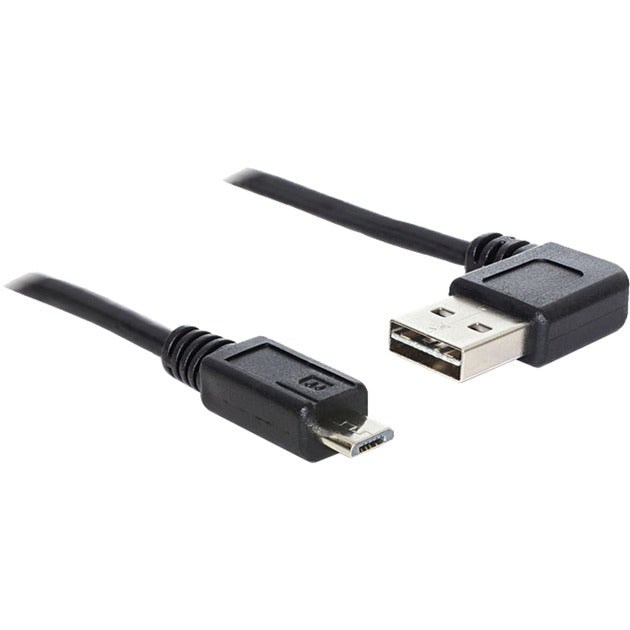 Load image into Gallery viewer, Delock usb 2.0 male left right > micro-b, 3m kabel (zwart, 83384)