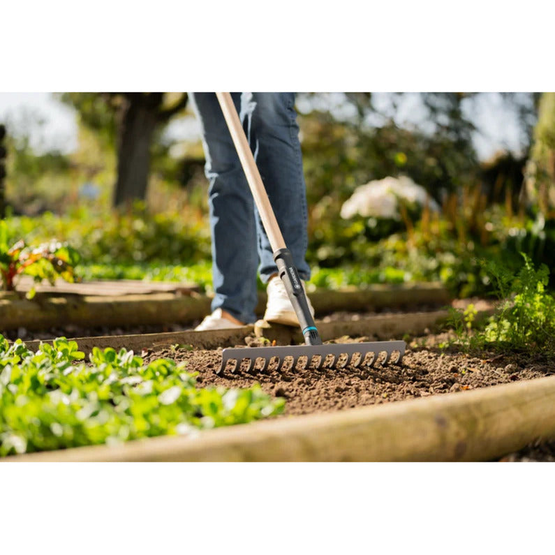 Load image into Gallery viewer, Gardena pureline hark 36 cm fsc 100% (donkergrijs houtkleur, 17306-20)