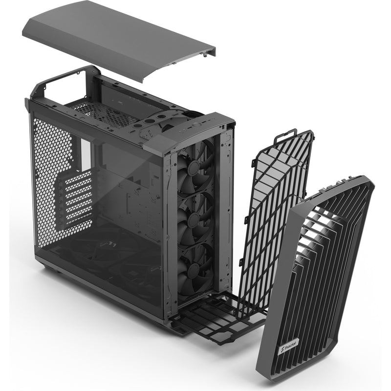 Load image into Gallery viewer, Fractal design torrent gray tg light tint midi tower behuizing (grijs | 2x usb-a | 1x usb-c | tempered glass)