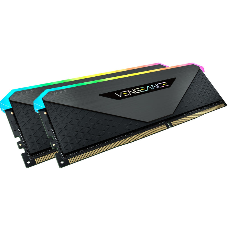 Afbeelding laden in galerijviewer, Corsair vengeance rgb rt 32 gb ddr4-3200 (2x 16 gb) werkgeheugen (zwart, cmn32gx4m2z3200c16, xmp 2.0)