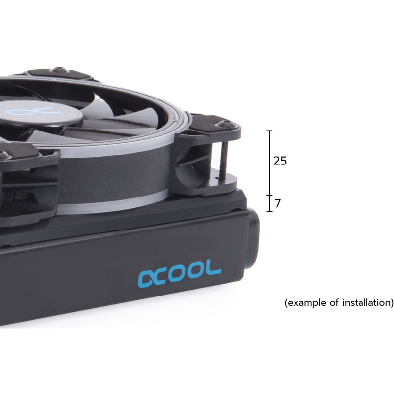 ギャラリービューアに画像をロードする, Alphacool shroud decoupling 120mm (7mm thick) inbouwframe (zwart)