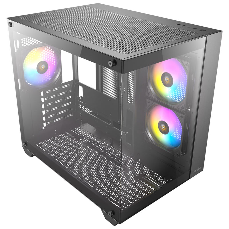 Load image into Gallery viewer, Antec cx800 argb midi tower behuizing (zwart | 2x usb-a | tempered glass)