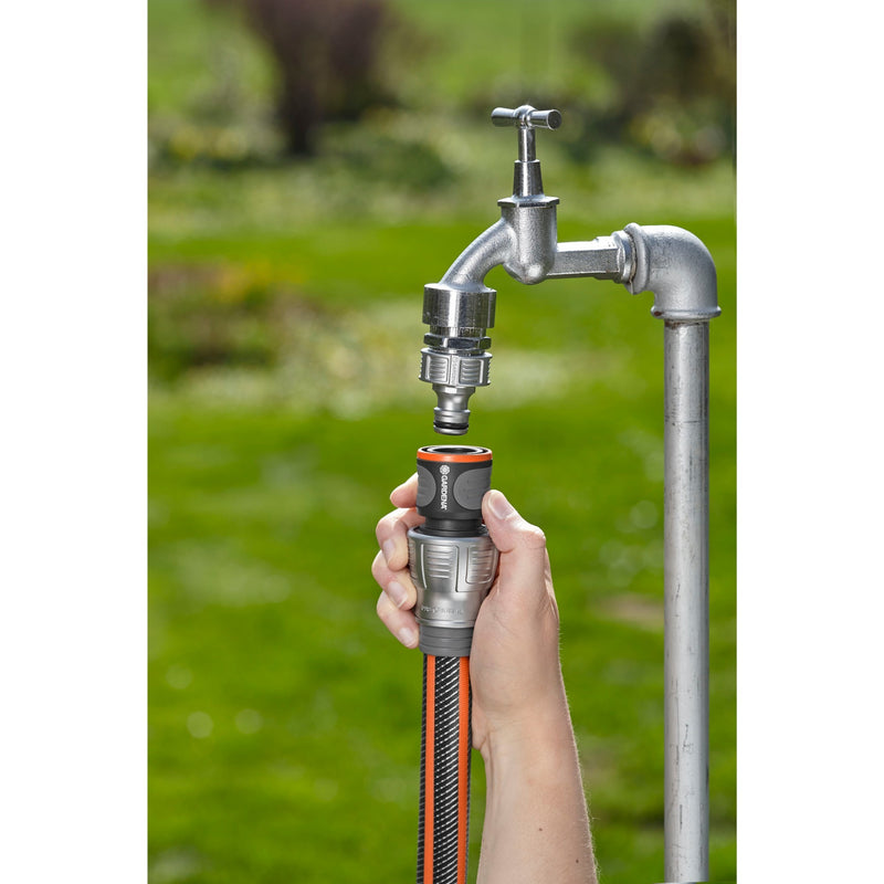 Load image into Gallery viewer, Gardena premium slangstuk 19 mm (3 4 ) (grijs zilver, 18256-20)