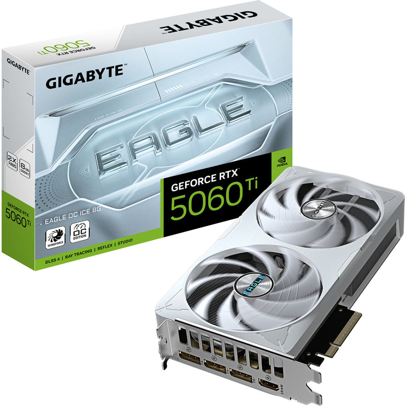 Afbeelding laden in galerijviewer, Gigabyte geforce rtx 5060 ti eagle oc ice 8g grafische kaart (3x displayport, 1x hdmi)