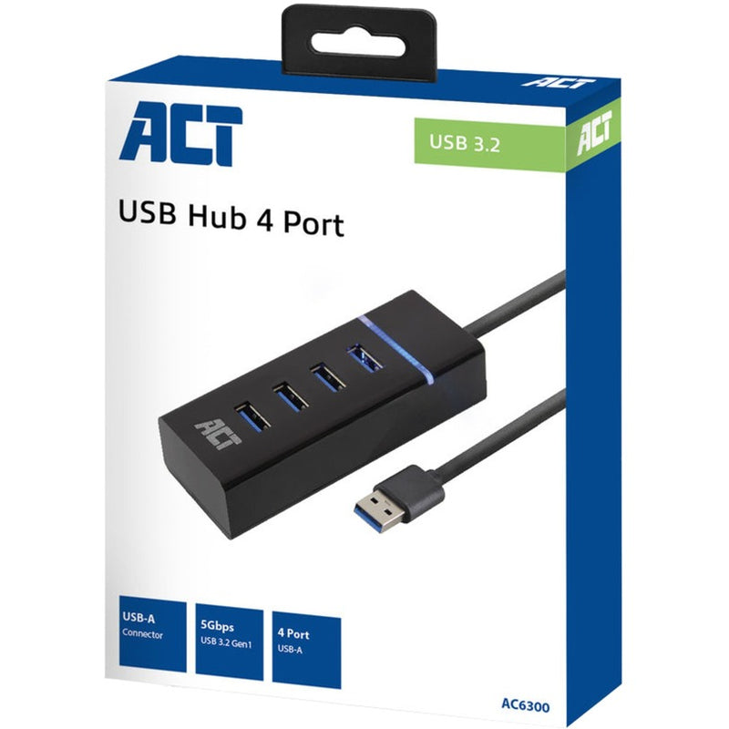 Afbeelding laden in galerijviewer, Act usb-hub ac6300 zwart
