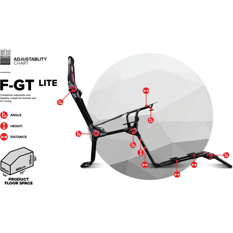 Load image into Gallery viewer, Next level racing f-gt lite foldable racing simulator (zwart rood)