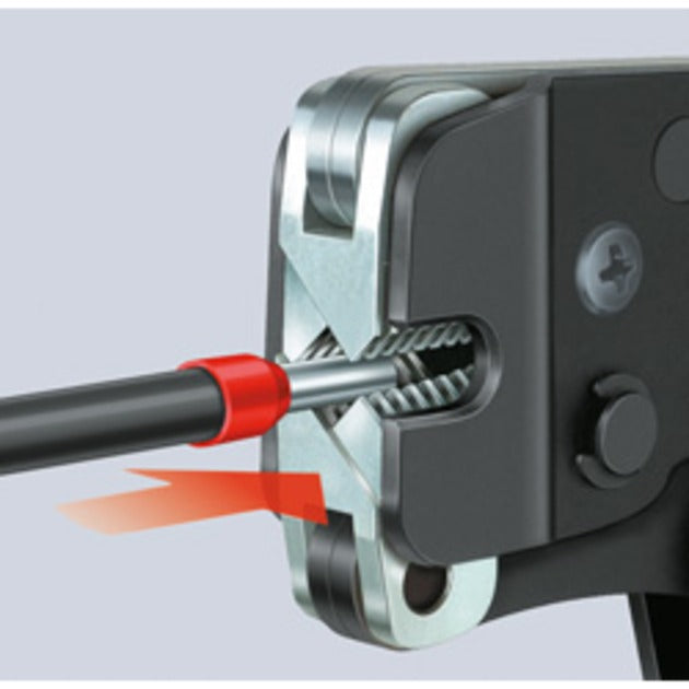Load image into Gallery viewer, Knipex zelfinstellende krimptang met voorinvoering 975309 (vierkant-krimp automatisch, met openingsveer)