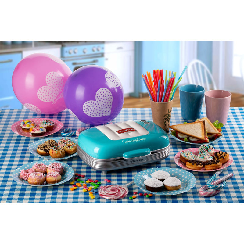 Load image into Gallery viewer, Ariete party time tosti cupcake maker 1972 01 sandwichmaker (lichtblauw)