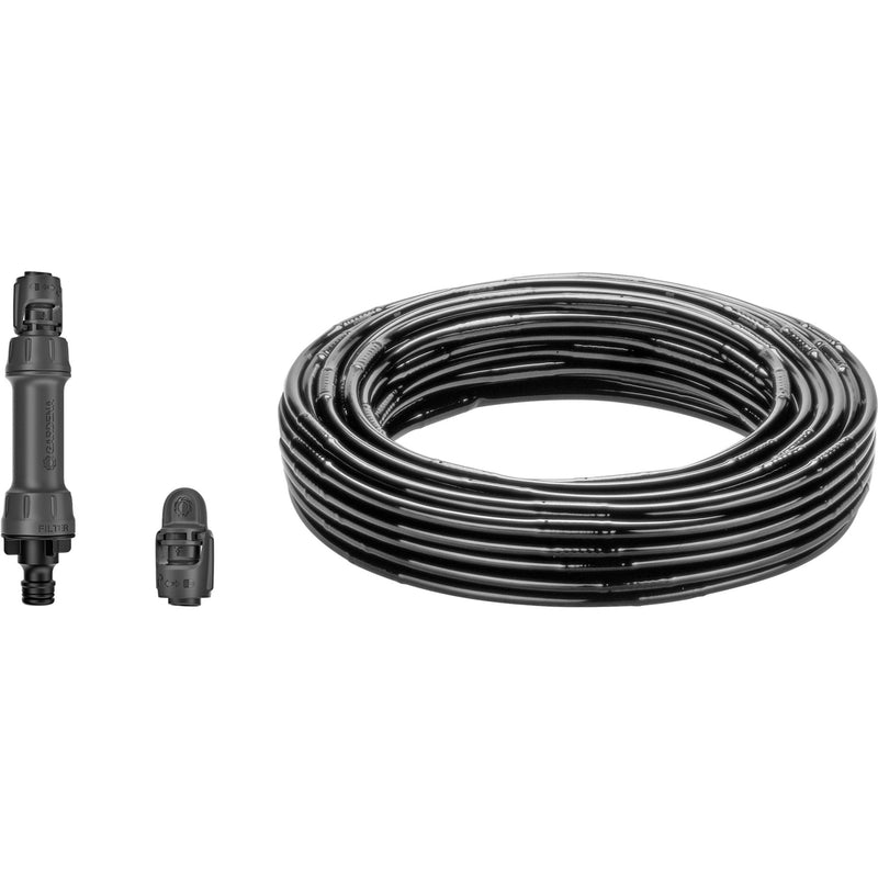 Afbeelding laden in galerijviewer, Gardena micro-drip-bewatering heggen struiken set (50 m) druppelaar (zwart)