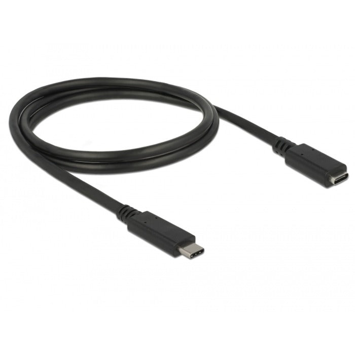 Load image into Gallery viewer, Delock superspeed usb-c 3.1 gen1 male>female verlengkabel (zwart, 1 meter)