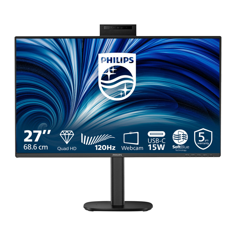 Afbeelding laden in galerijviewer, Philips 27b2n3500jh 00 27 monitor (zwart, hdmi, displayport, usb-c, webcam, 120 hz)
