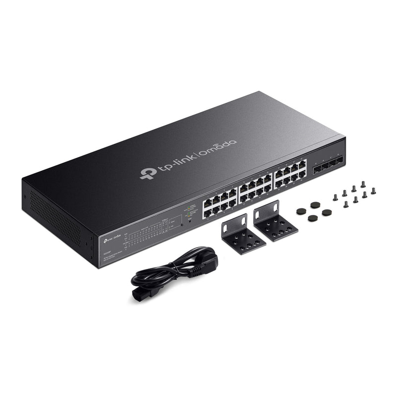 Chargez l'image dans la visionneuse de la galerie, Tp-link omada sg2428p jetstream 28-poorts gigabit smart-switch (zwart, 24x poe+)